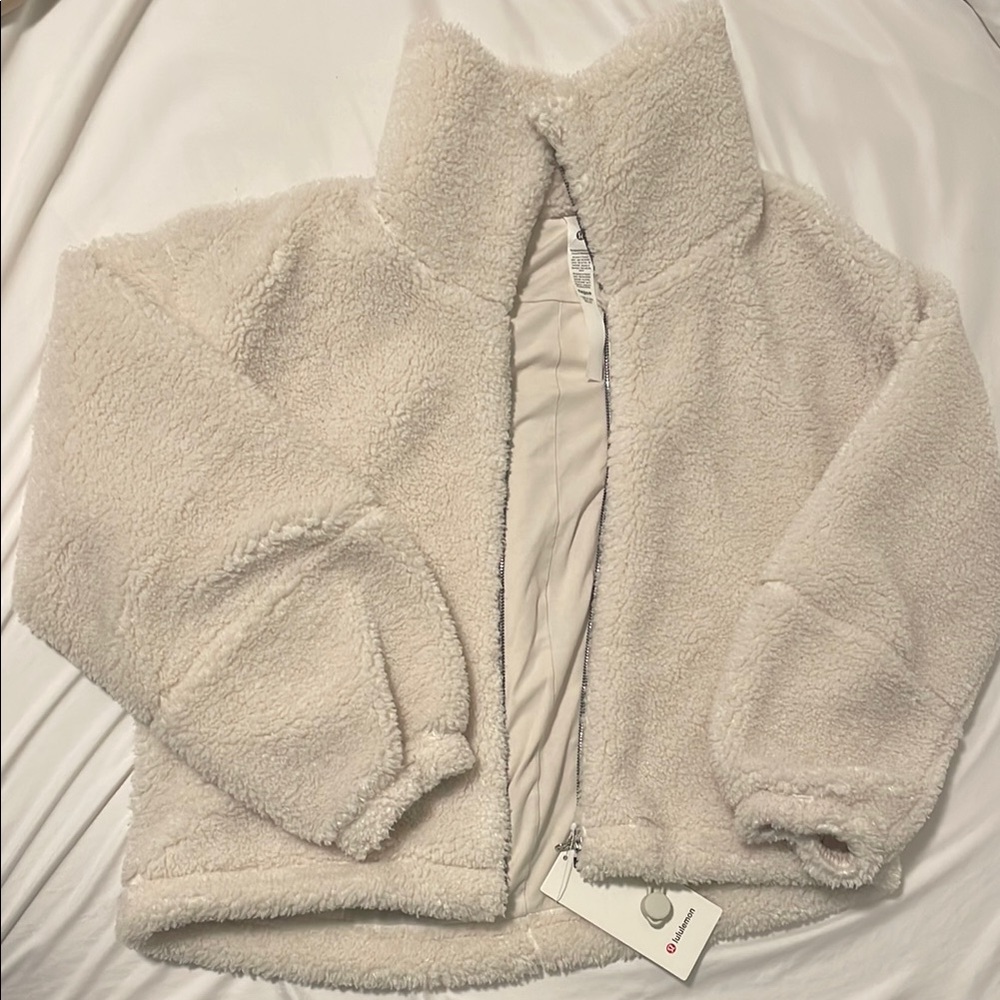 NWT Cozy Cream Lululemon Zip Up Jacket